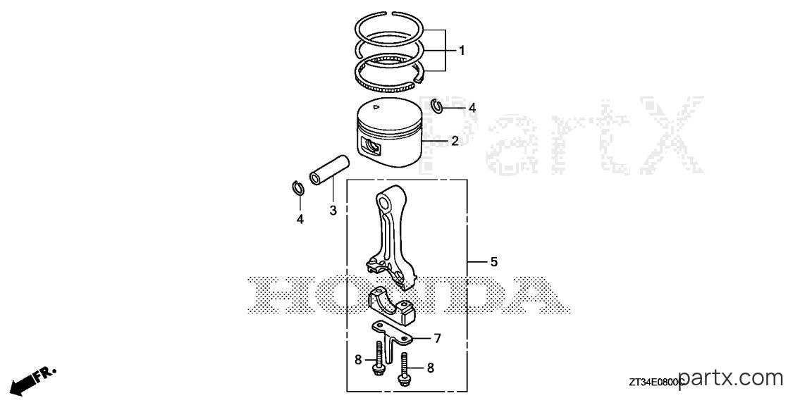Honda EX700C A - PISTON - CONNECTING ROD