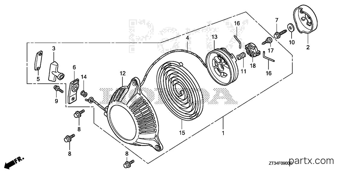 Honda EU1000IK1 A - RECOIL STARTER