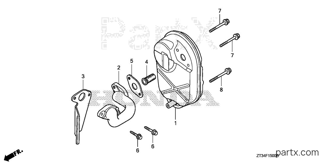 Honda EU1000IK1 AC - MUFFLER