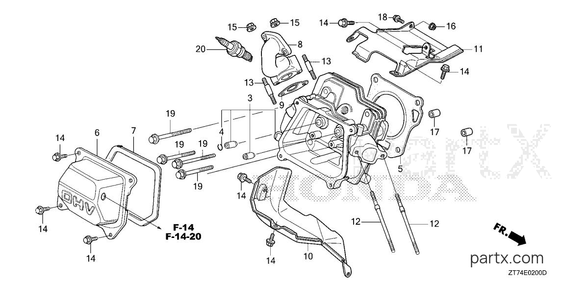 Honda EU3000IS1 AN1 - CYLINDER HEAD