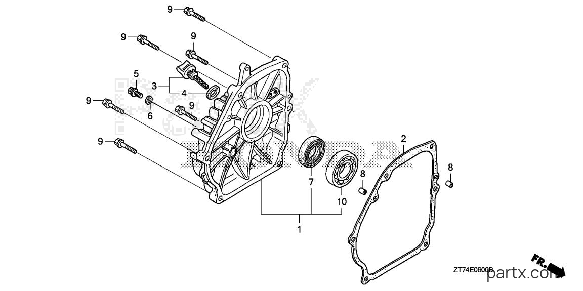 Honda EU3000IS1 AN - CRANKCASE COVER