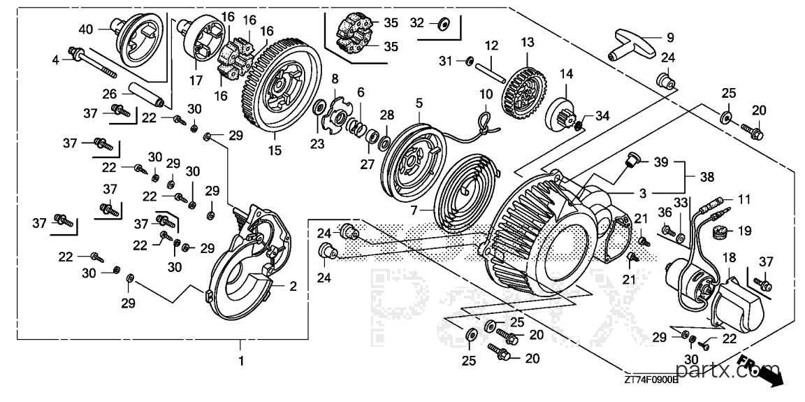 Honda EU3000IS AN - RECOIL STARTER