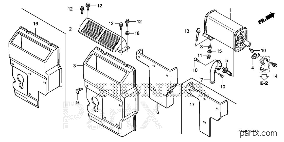 Honda EU3000IS AN - MUFFLER