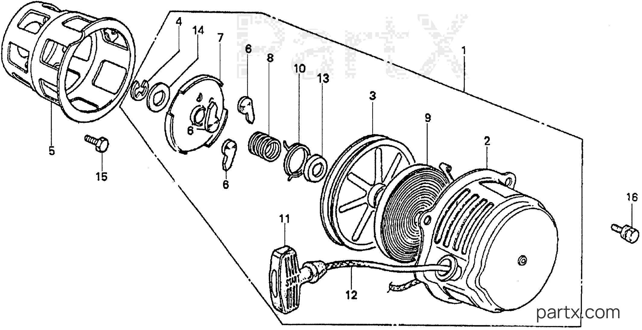 Honda ES3500 A - RECOIL STARTER