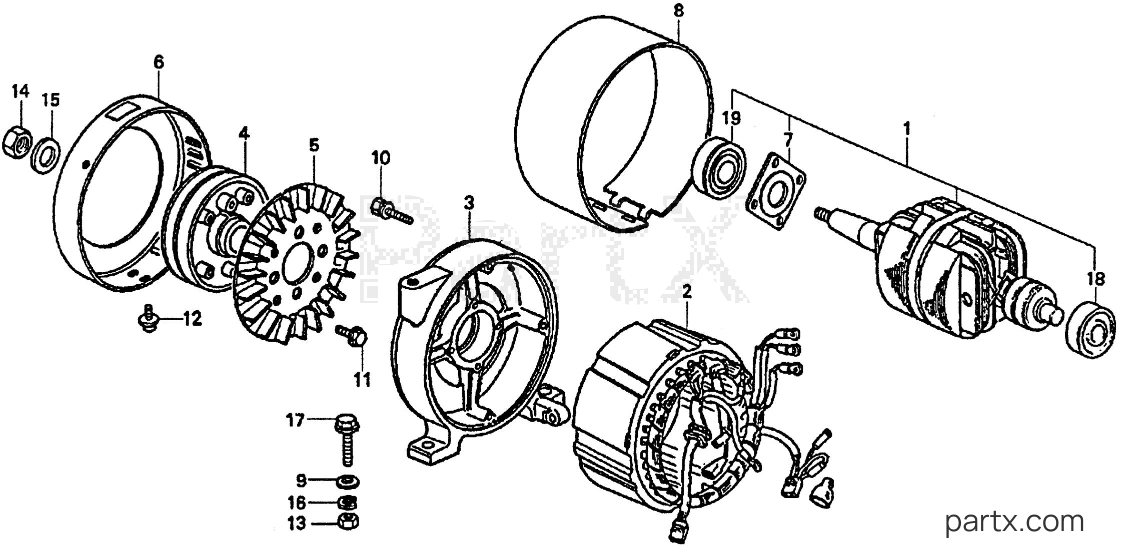 Honda ES3500 A - ROTOR - STATOR