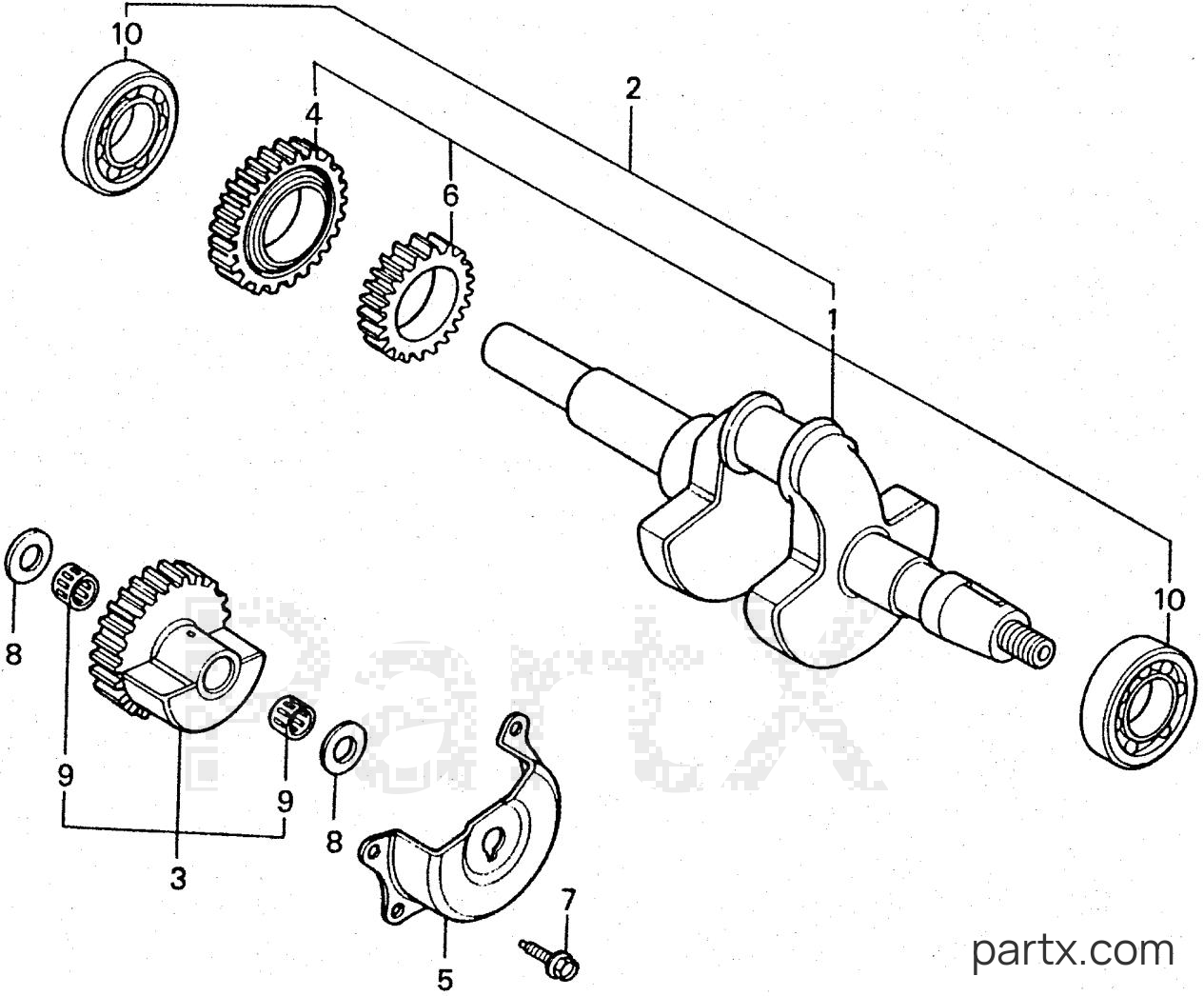 Honda ES4500 A - CRANKSHAFT