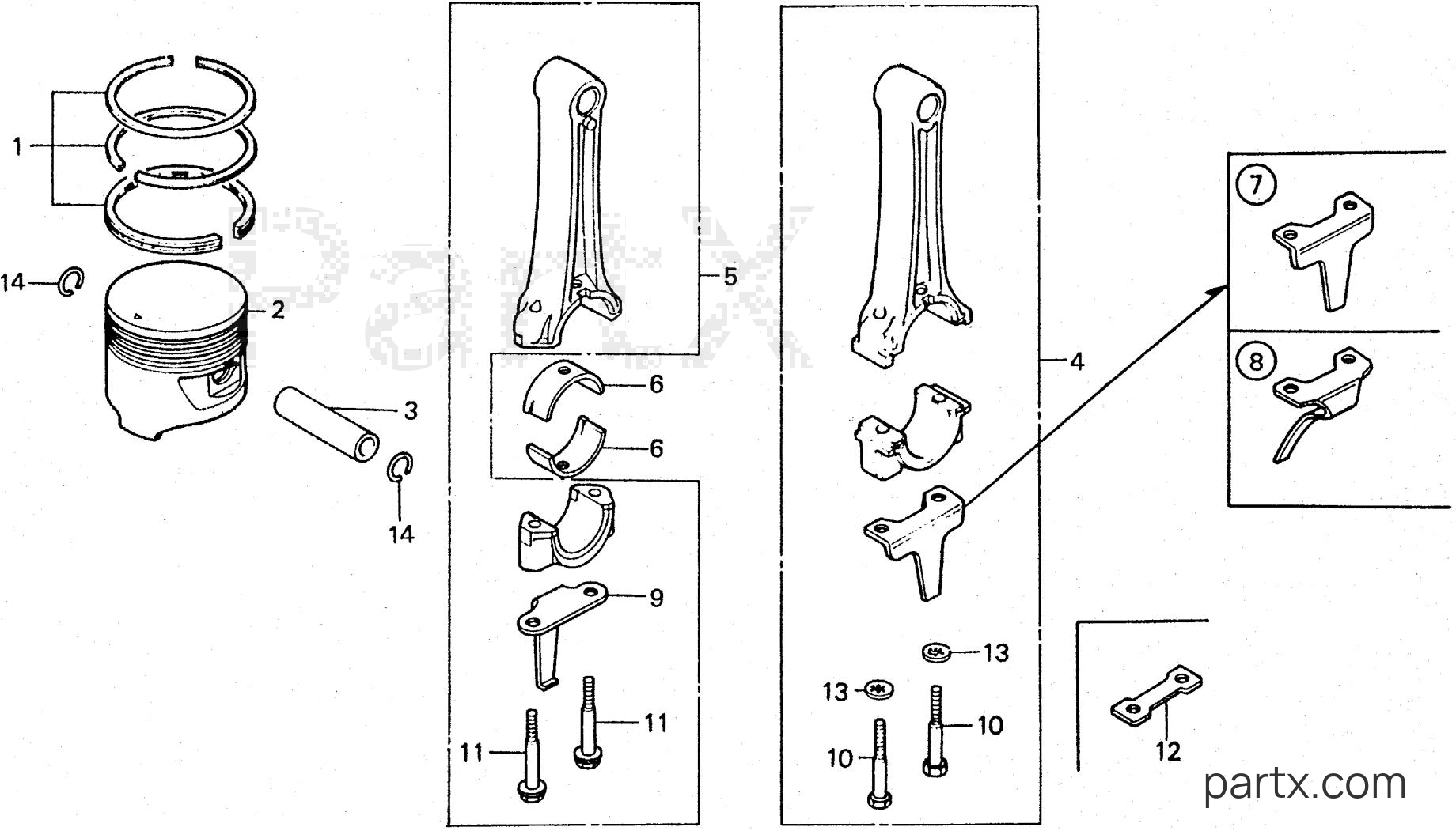 Honda ES4500 A - PISTON - RINGS