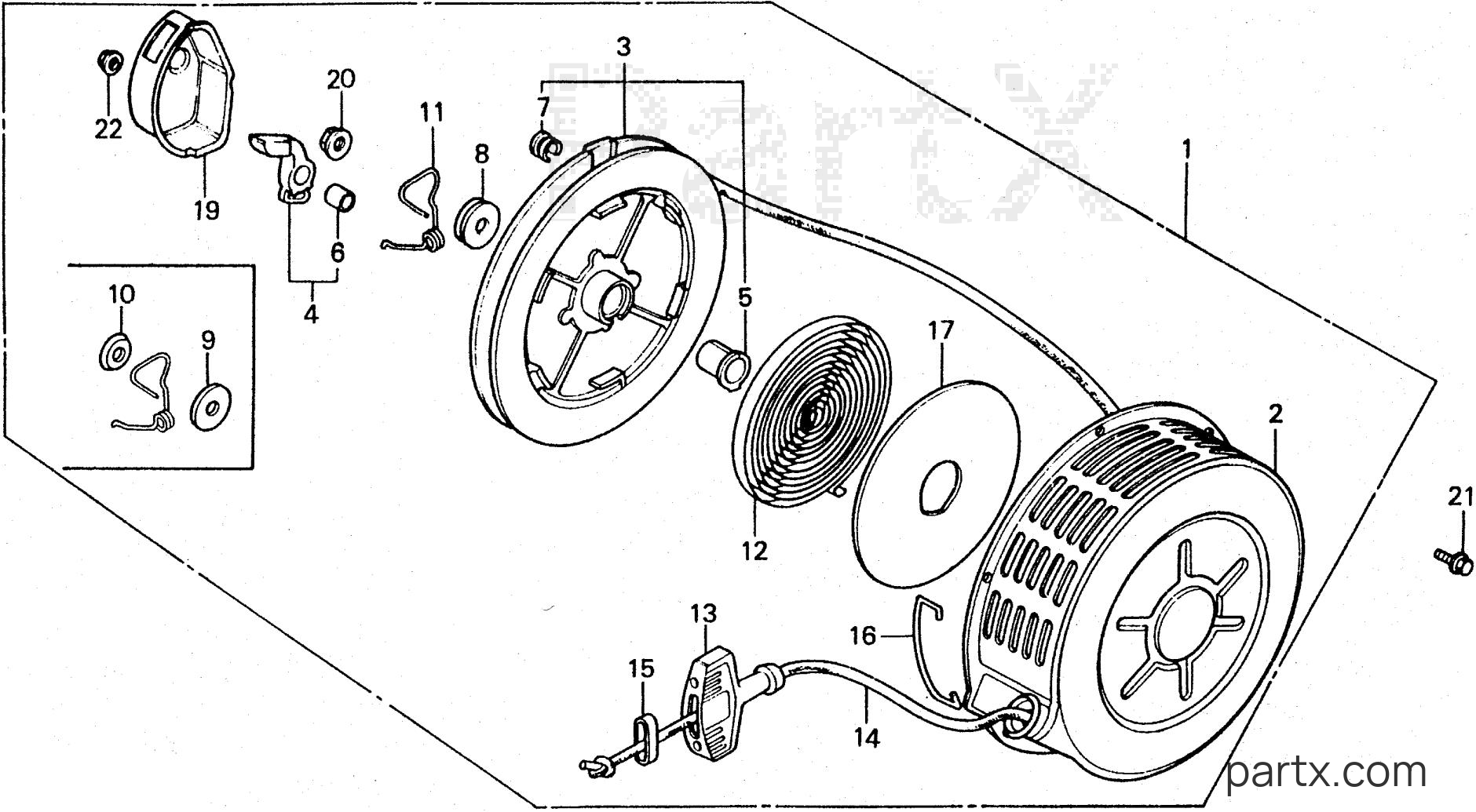 Honda E4500K1 A - RECOIL STARTER