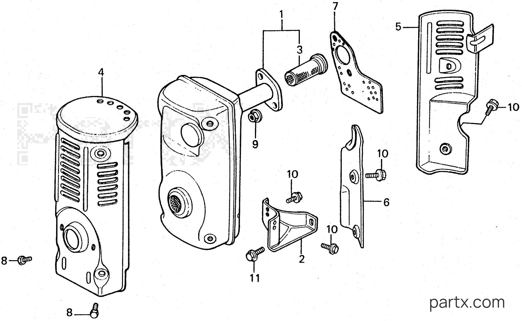 Honda ES4500 A - MUFFLER