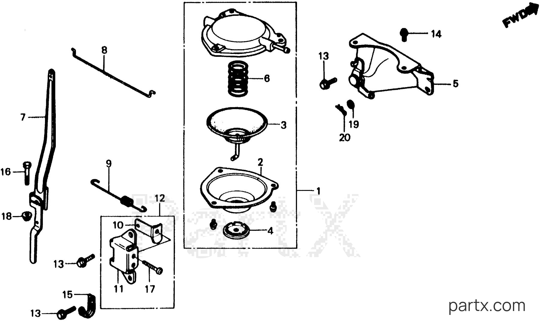 Honda EW170 A - DIAPHRAGM - CONTROL