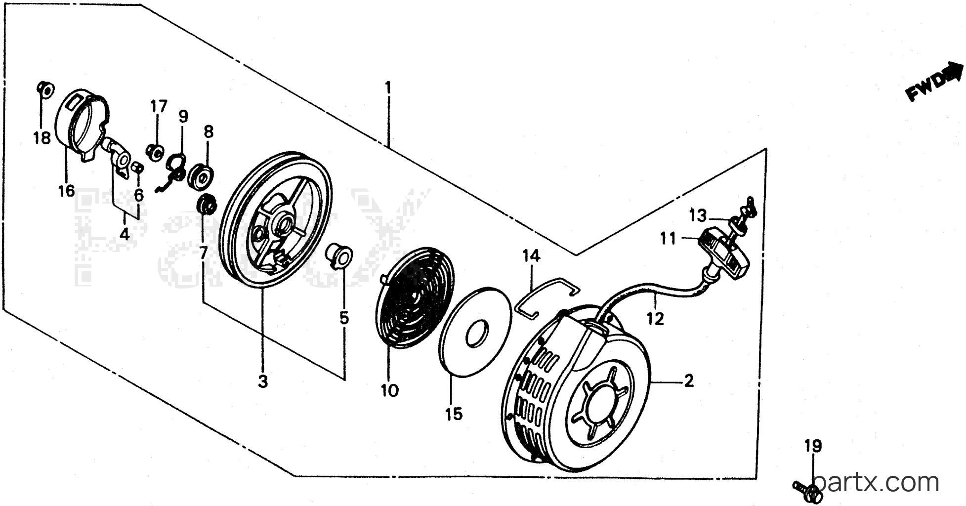 Honda EW170 A - RECOIL STARTER