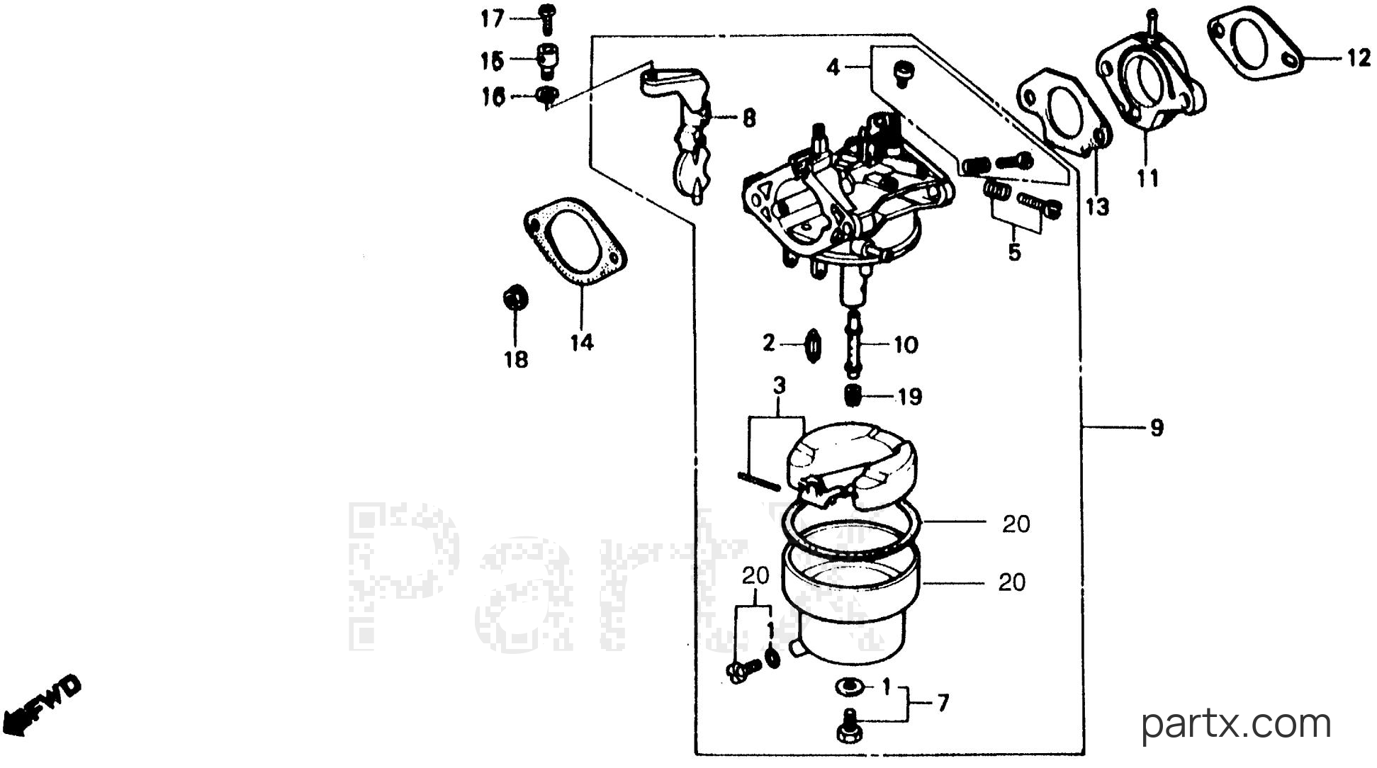 Honda EW170 A - CARBURETOR