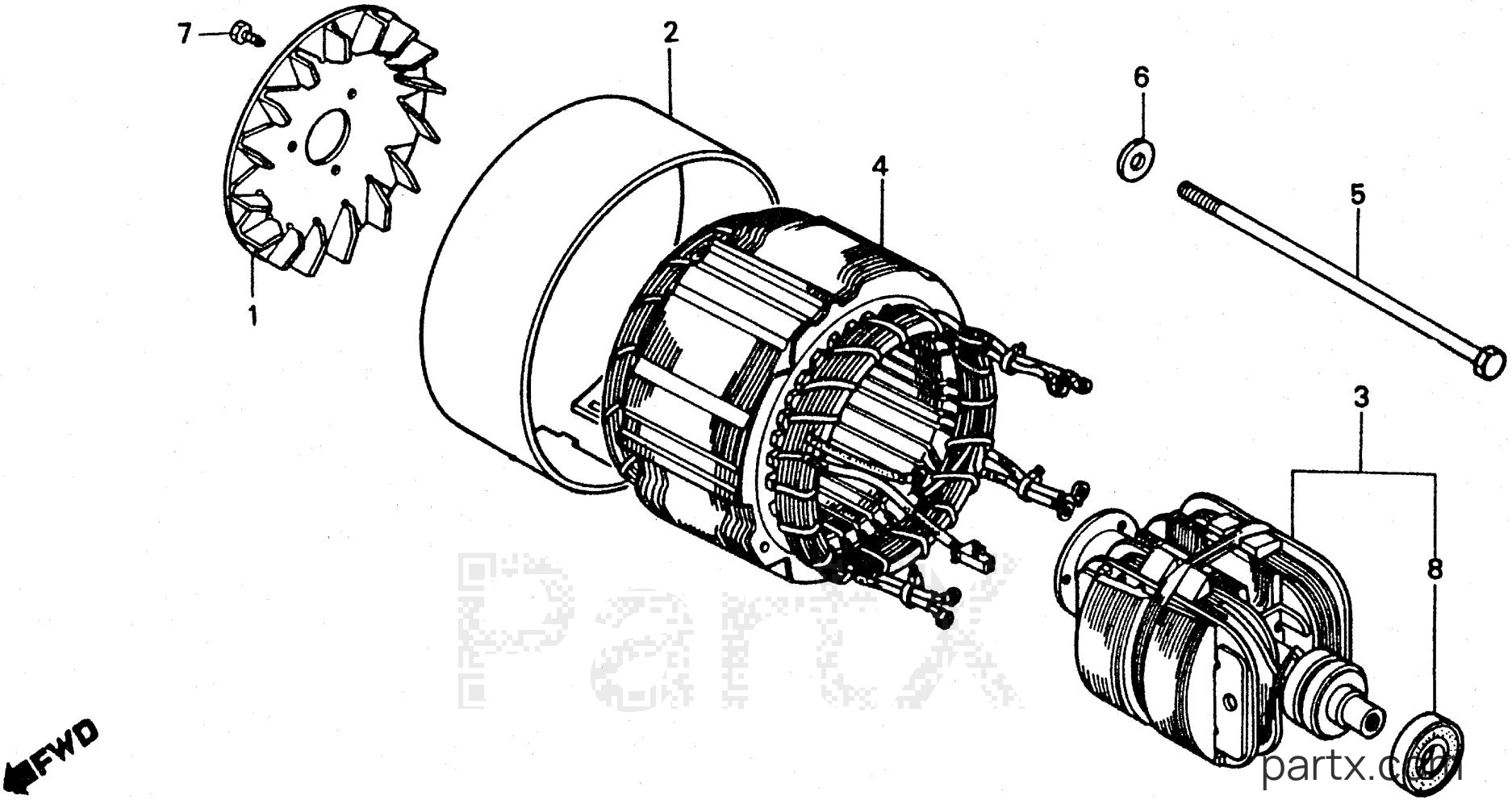 Honda EW170 A - ROTOR - STATOR