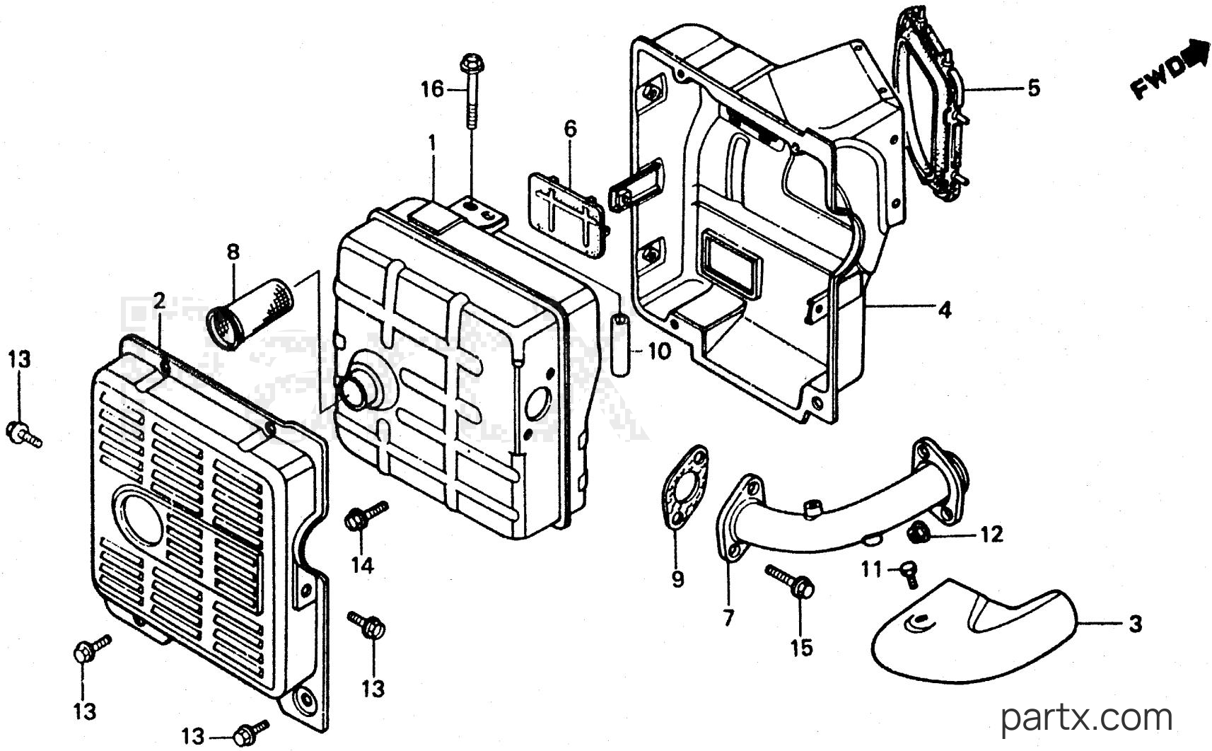 Honda EW170 A - MUFFLER