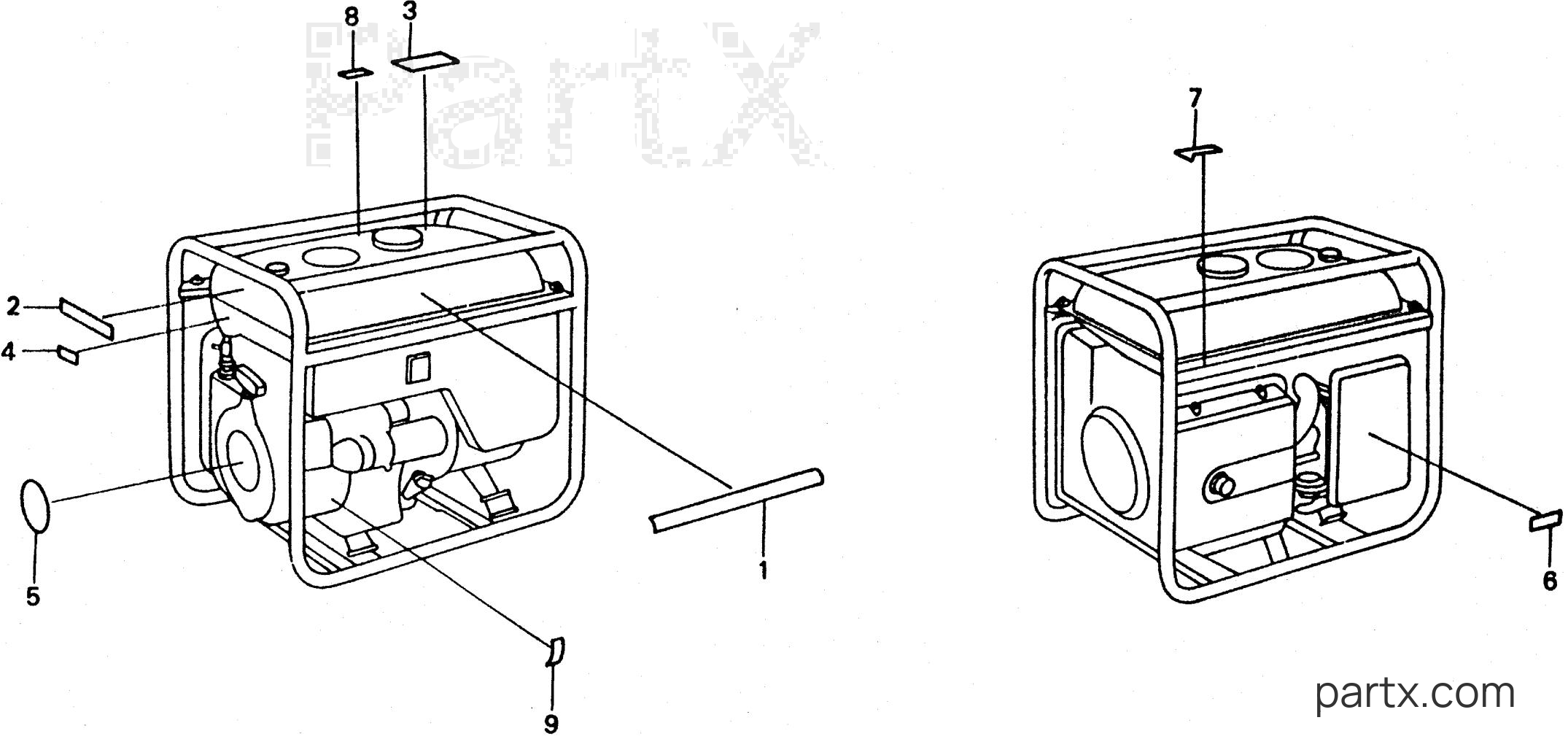 Honda EW170 A - LABELS