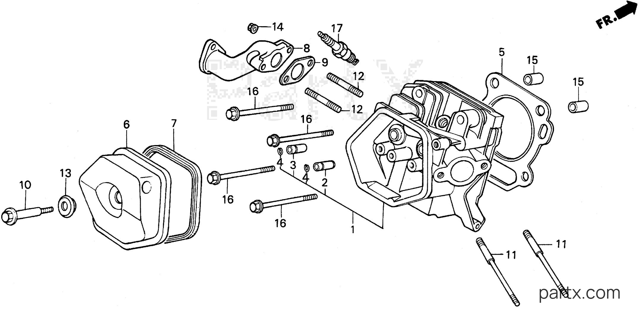 Honda EW140 A - CYLINDER HEAD