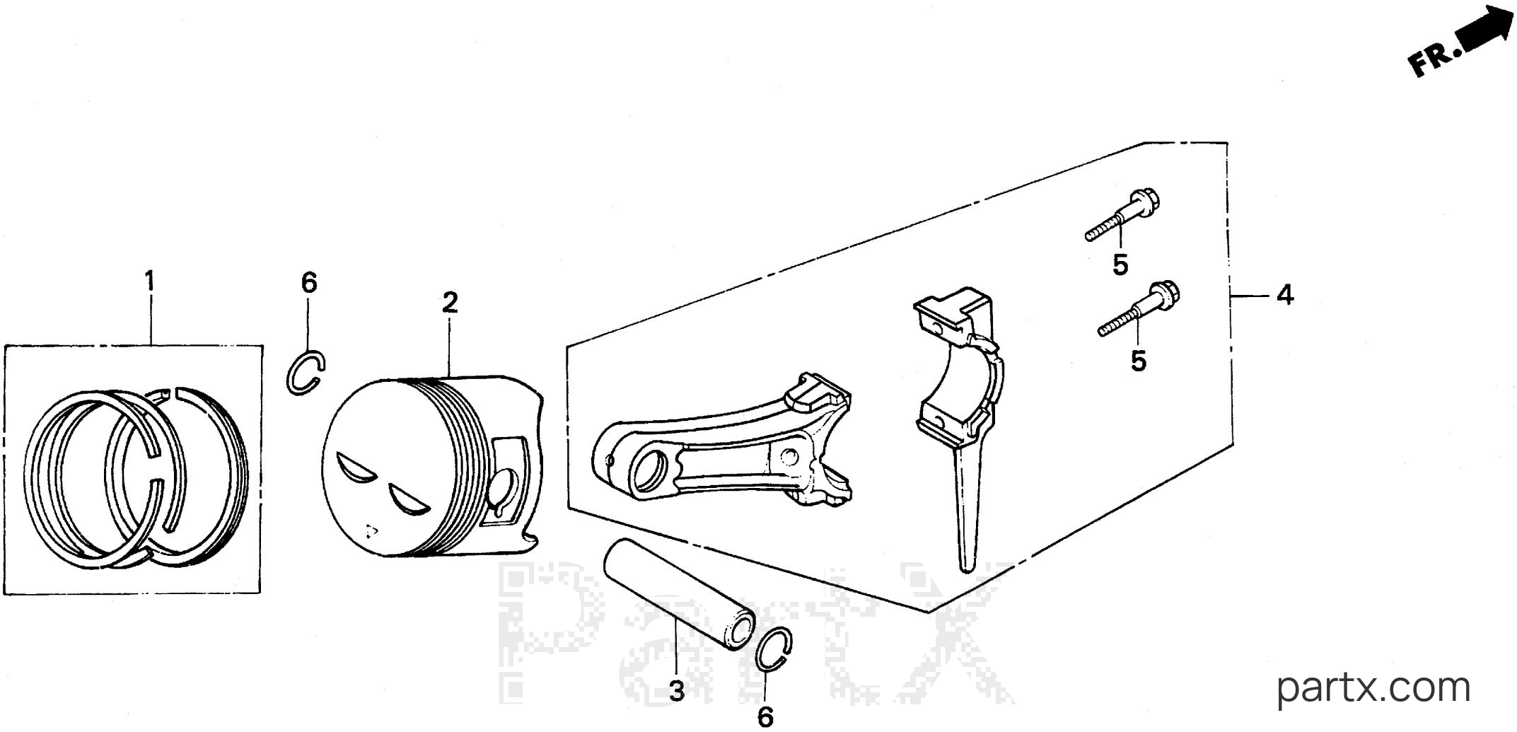 Honda EW140 A - PISTON - CONNECTING ROD