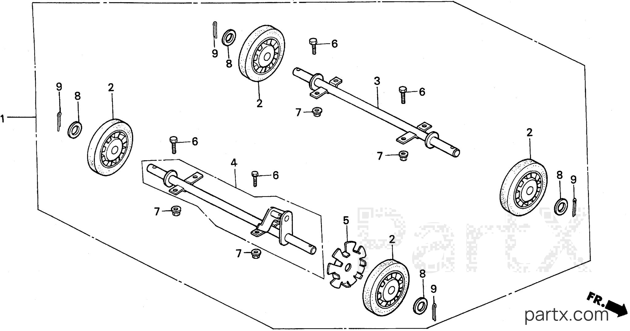 Honda EW140 A - WHEEL (4-WHEELS)