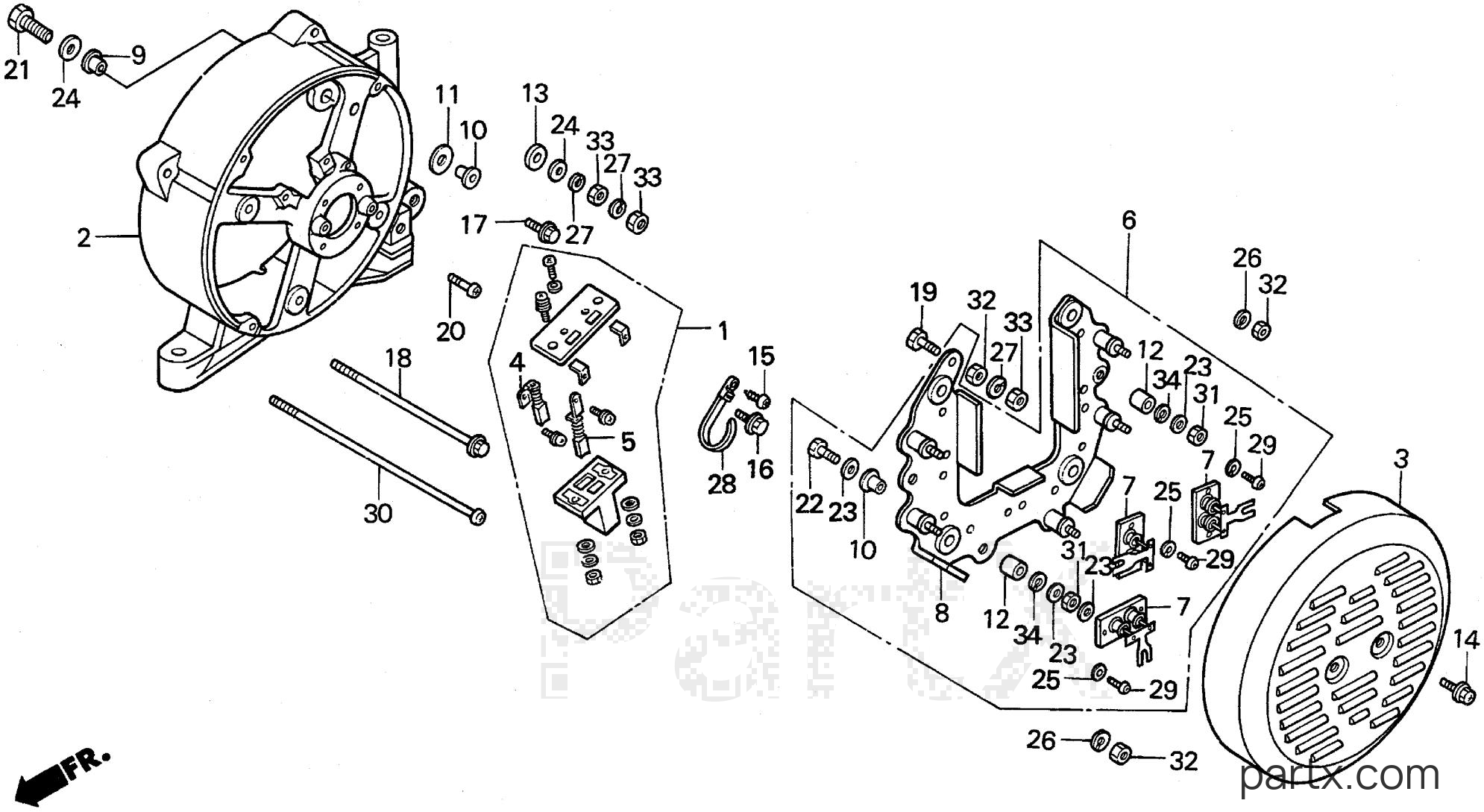 Honda EW140 A - REAR HOUSING