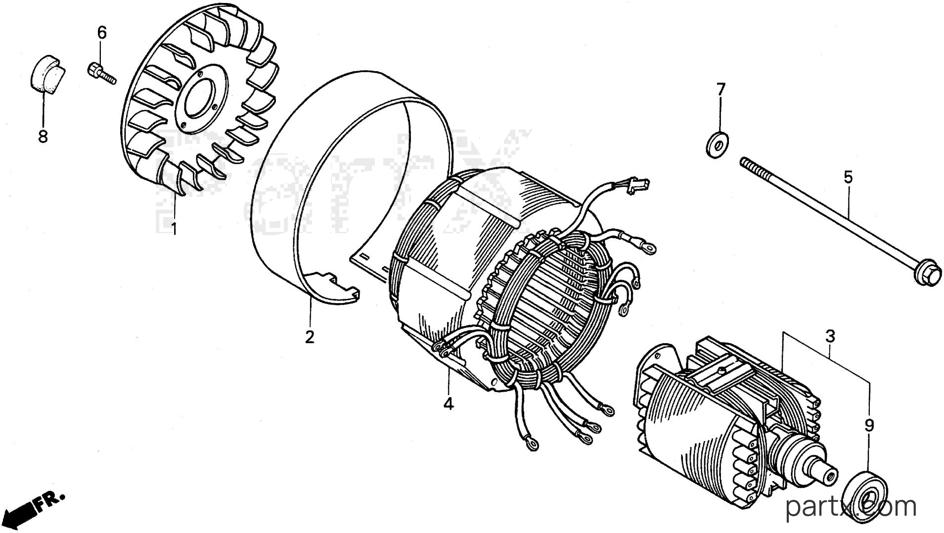 Honda EW140 A - ROTOR - STATOR
