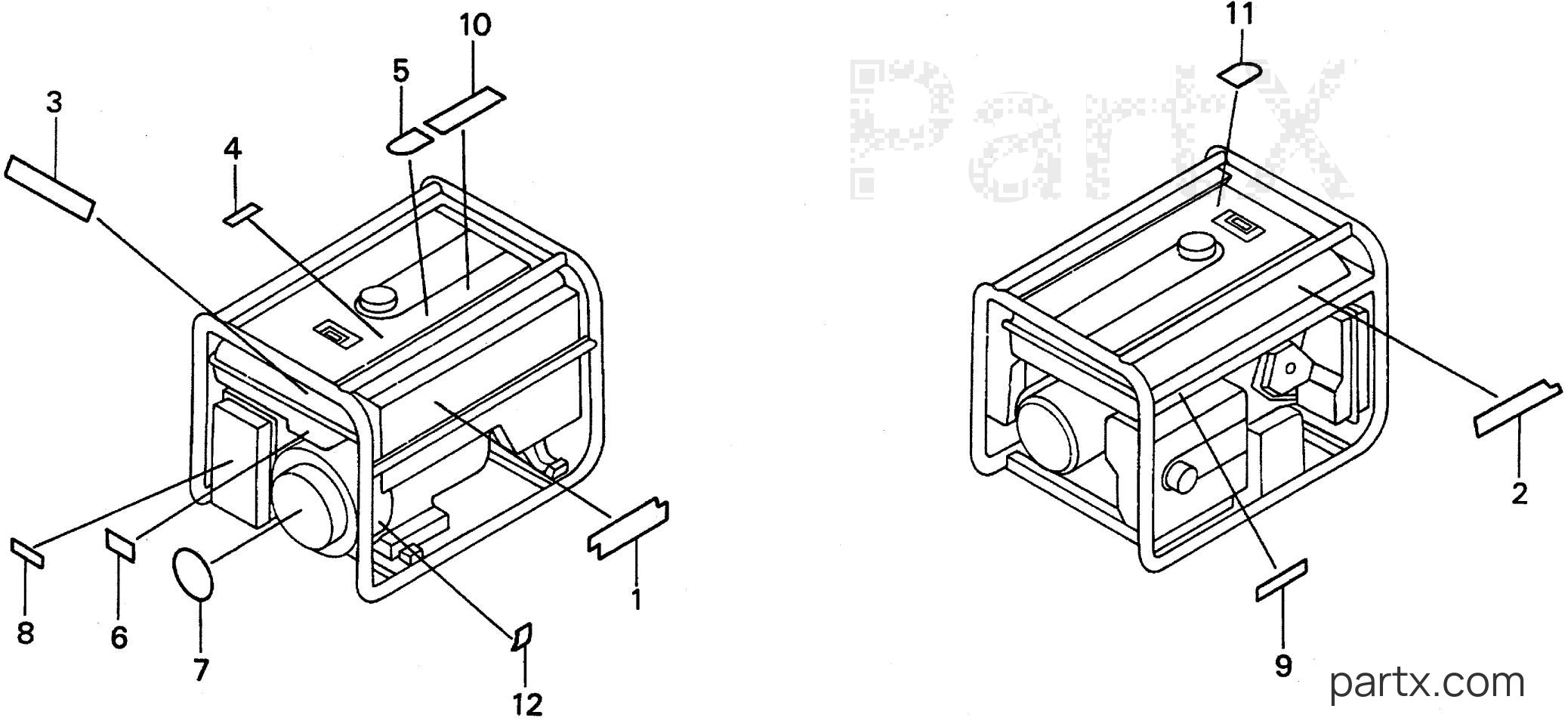 Honda EW140 A - LABELS
