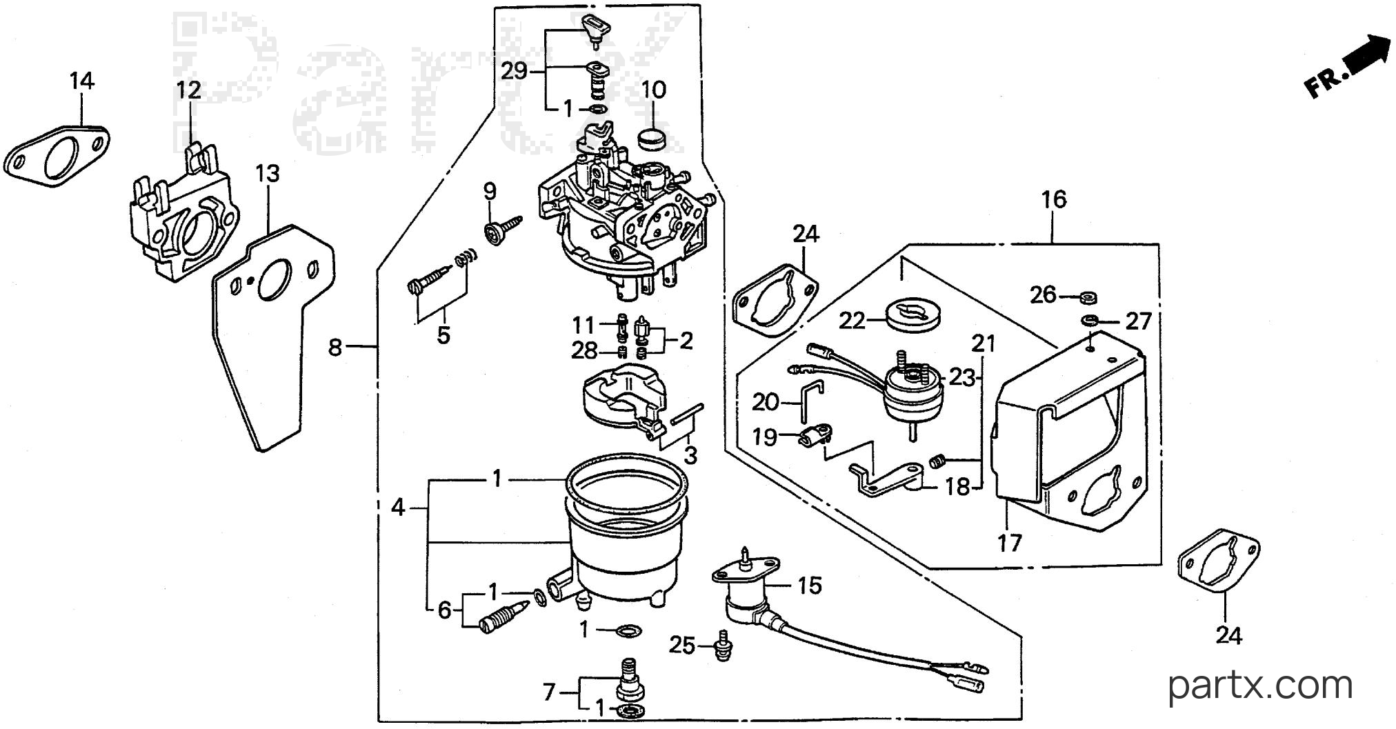 Honda EXW171S A - CARBURETOR