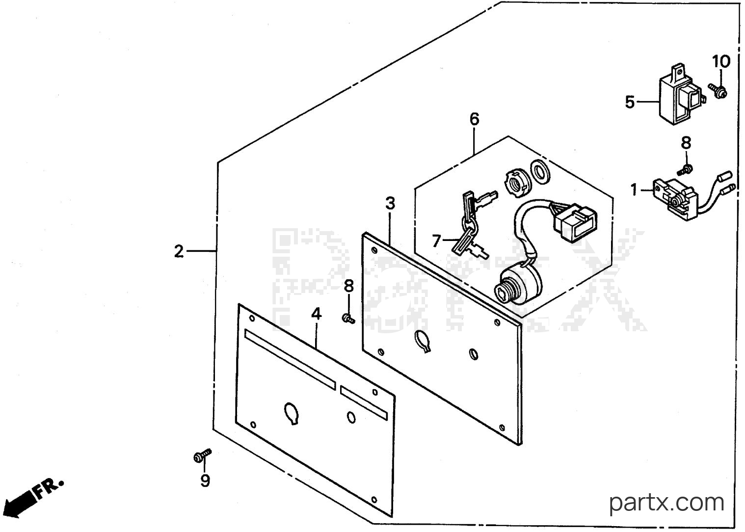 Honda EXW171S A - ENGINE SWITCH PANEL