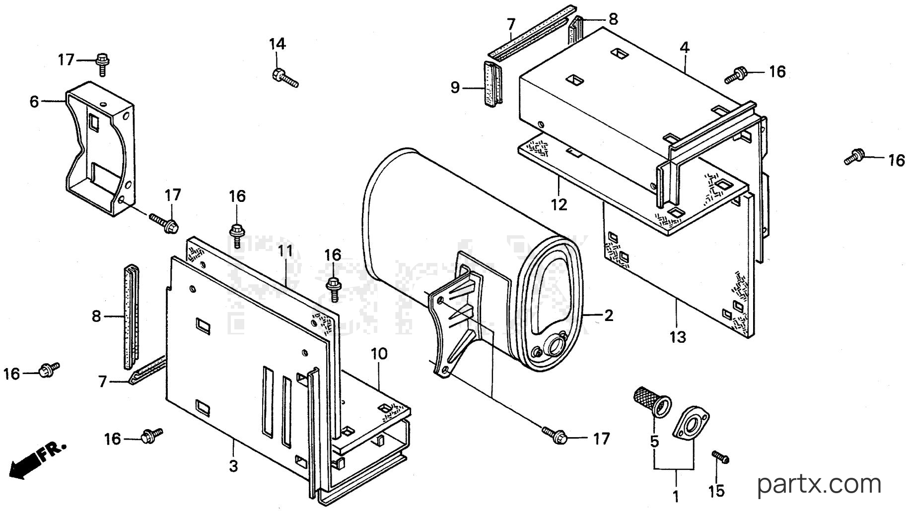 Honda EXW171S A - MUFFLER
