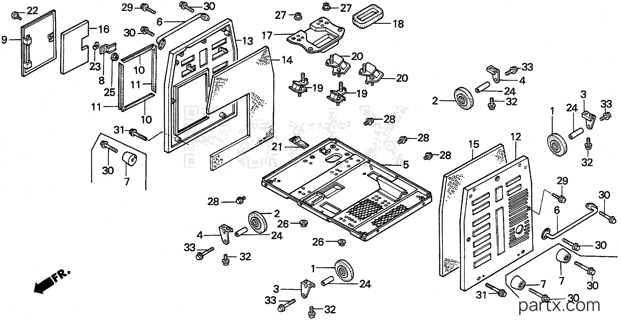 Honda EXW171S A - LOWER FRAME