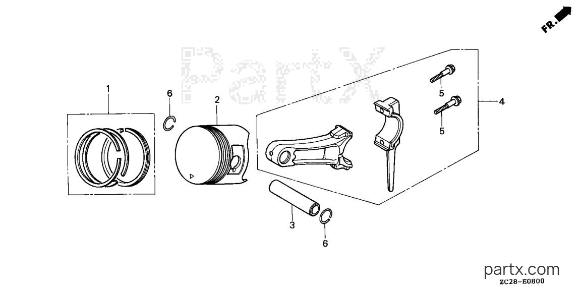 Honda EW171K1 A - PISTON - RINGS