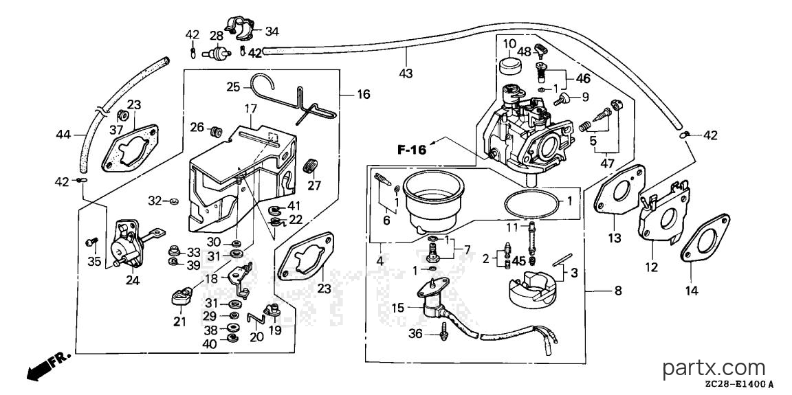 Honda EW171 A - CARBURETOR