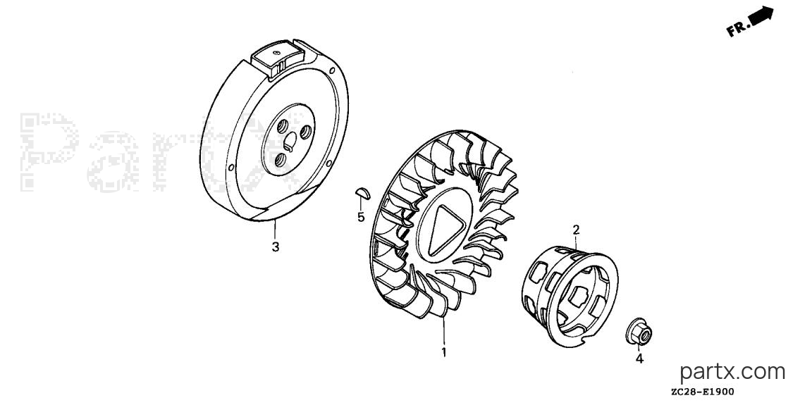 Honda EW171K1 A - FLYWHEEL