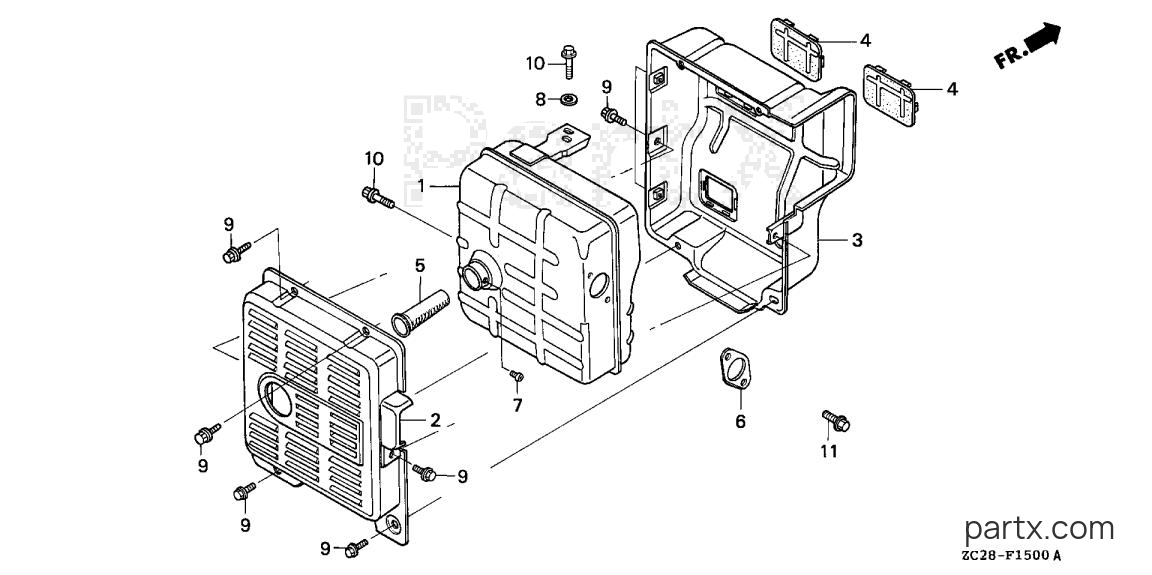 Honda EW171 A - MUFFLER