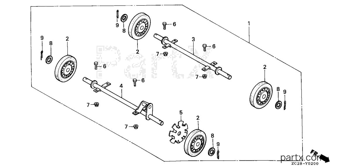 Honda EW171K1 A - WHEELS (4-WHEEL)