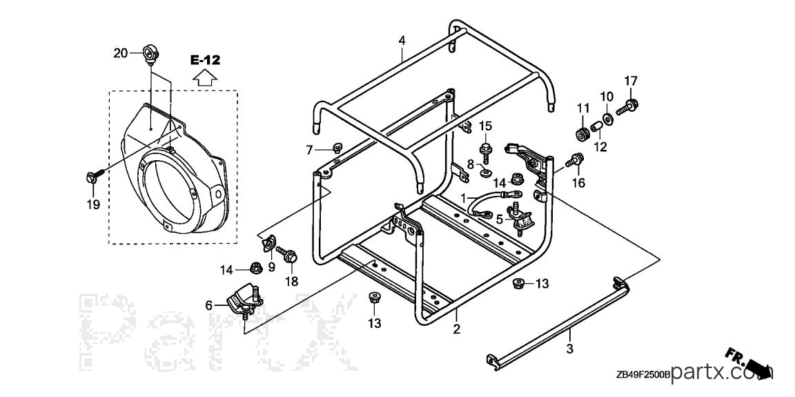 Honda EB3500XK1 AG/A - EB/EM FRAME