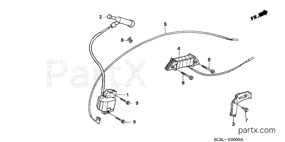 Honda EG5000XK1 AC - IGNITION COIL