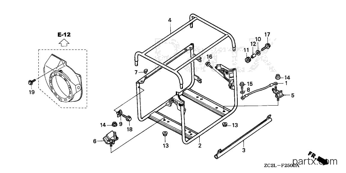 Honda EB5000XK1 AG/B - EM/EB FRAME