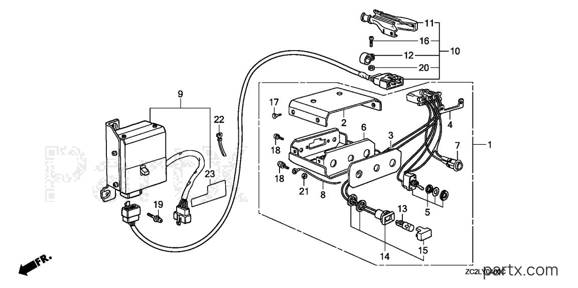 Honda EM5000SXK1 A/A - EM SWITCH BOX