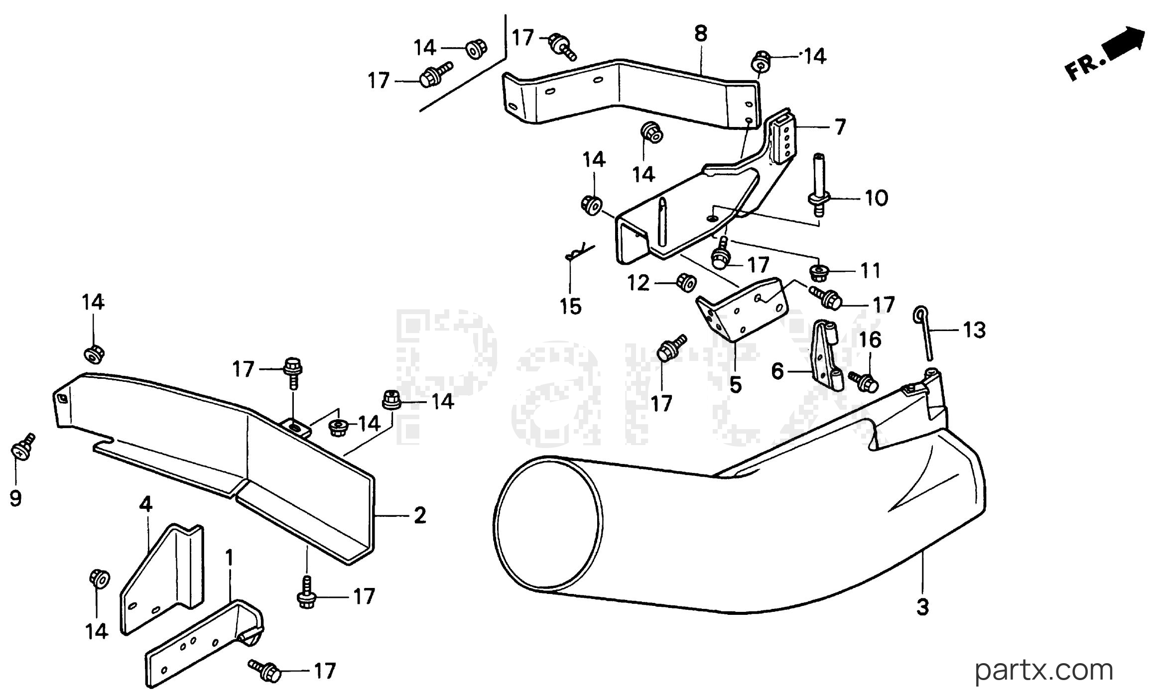 Honda BK4546 BA - SIDE BLOWER BRACKET
