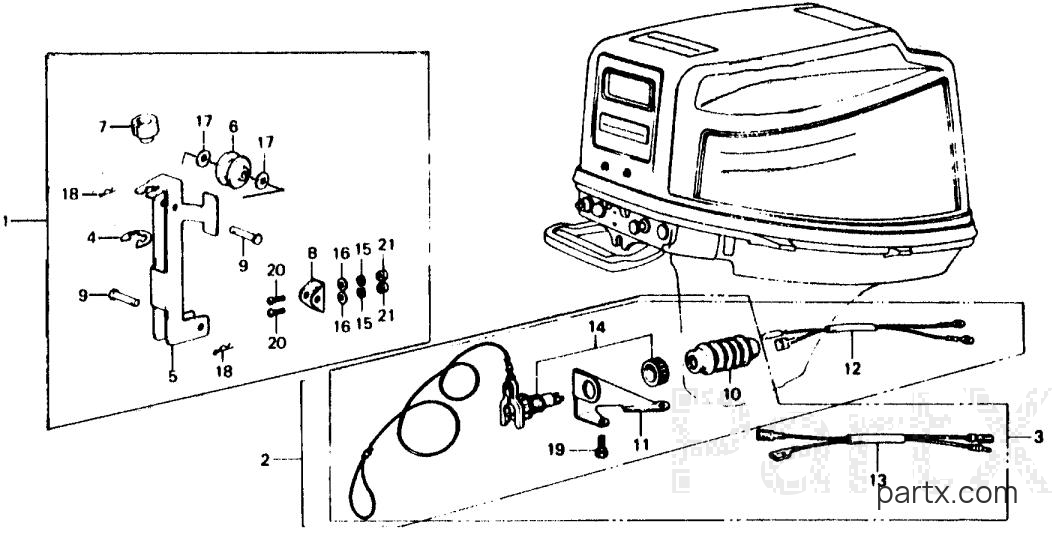 Honda BF75D SA - SAFETY SWITCH - VERTICAL STARTER