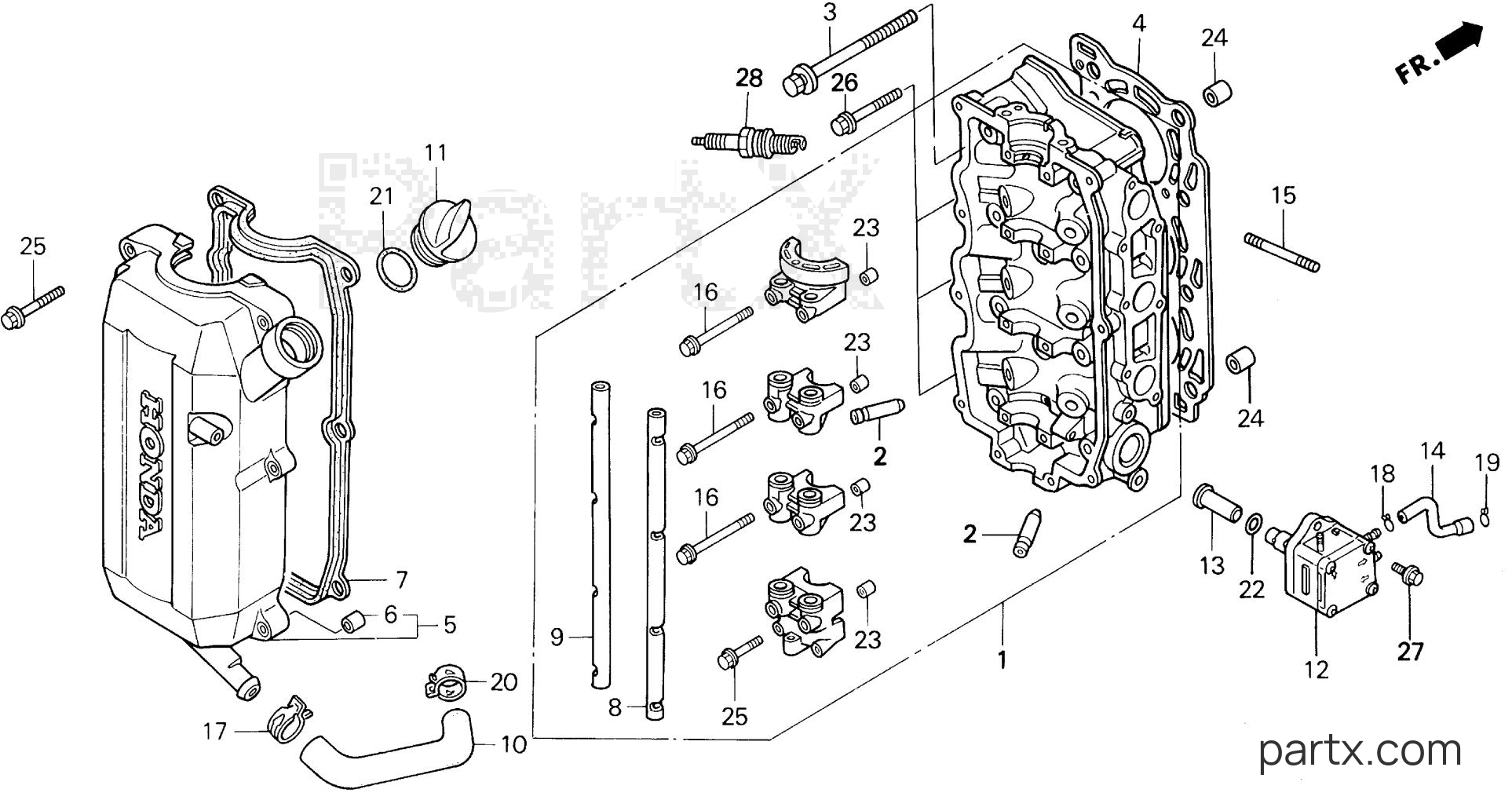 Honda BF50A SRJA - CYLINDER HEAD