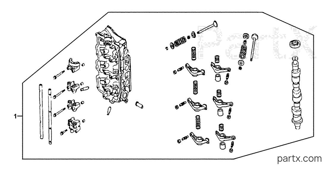 Honda BF35AM LHA - CYLINDER HEAD ASSEMBLY
