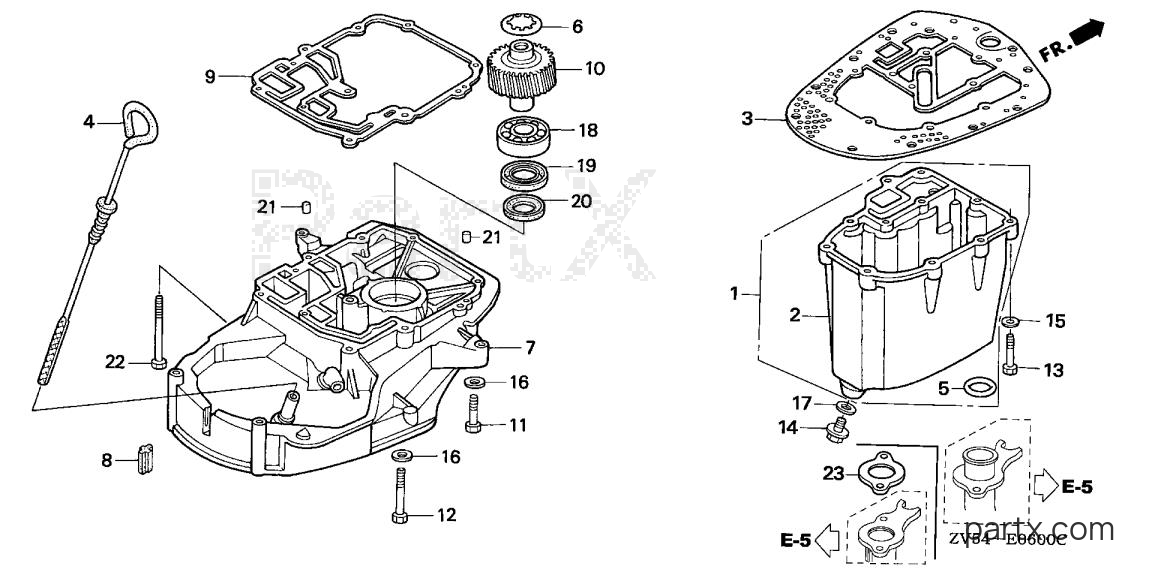 Honda BF50AW SRJA - OIL PAN