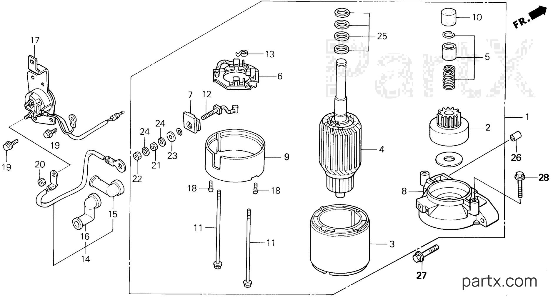 Honda BF50AW LRA - STARTER MOTOR