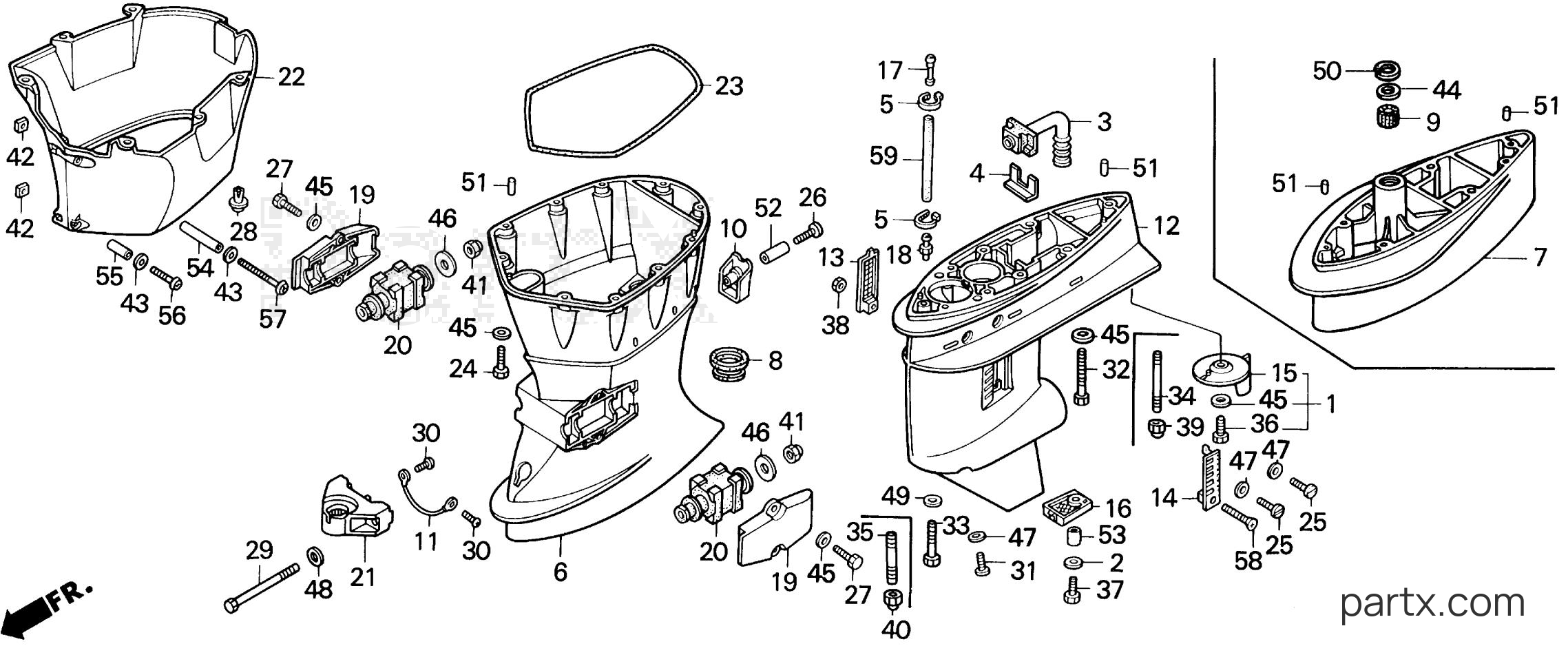 Honda BF40AW LHTA - EXTENSION CASE
