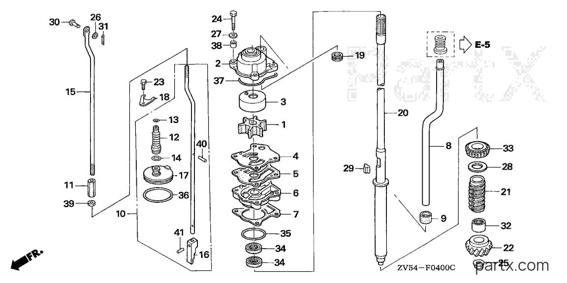 Honda BF40AX XRTA - IMPELLER HOUSING