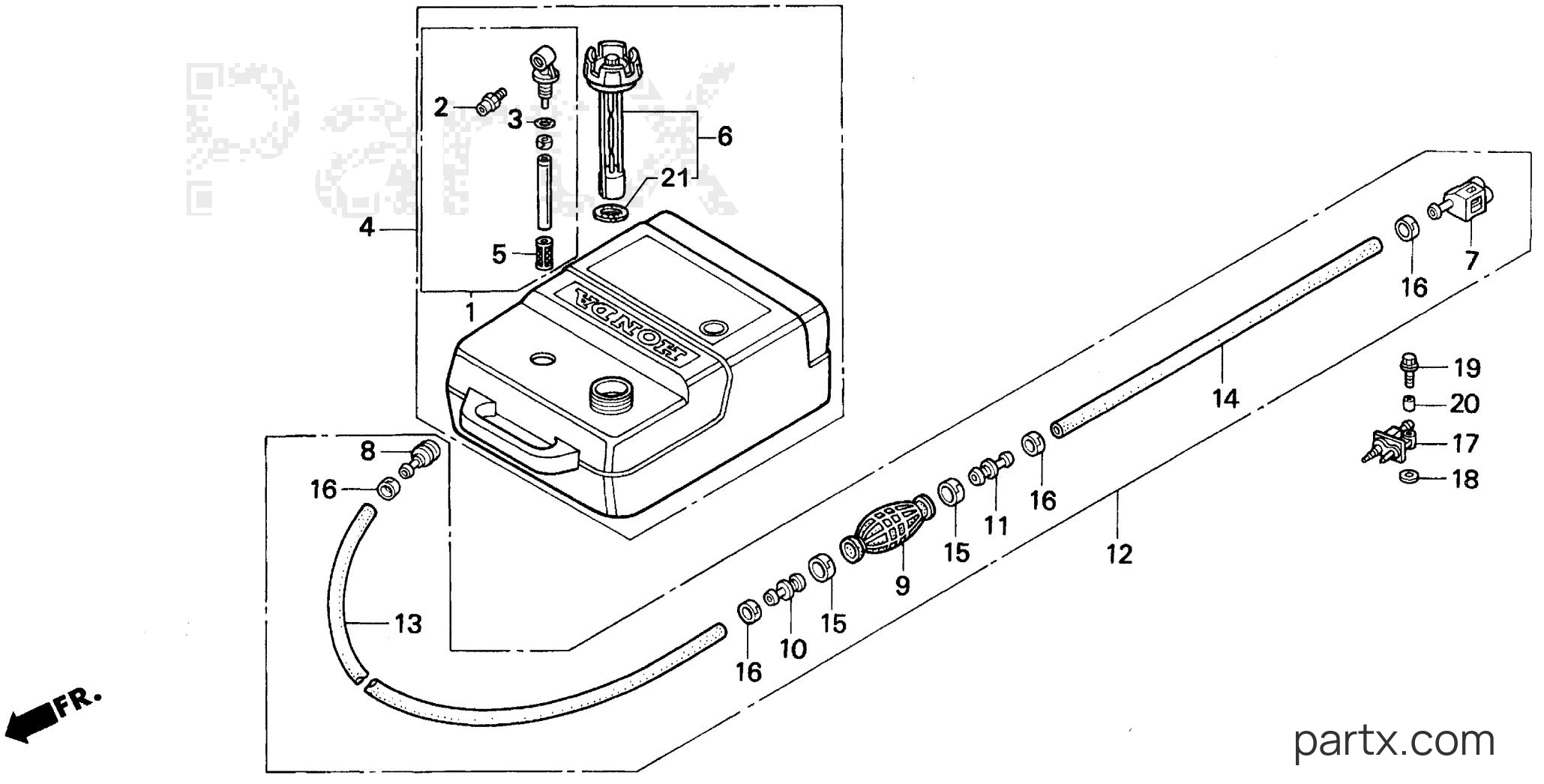 Honda BF40AW LRTA - FUEL TANK