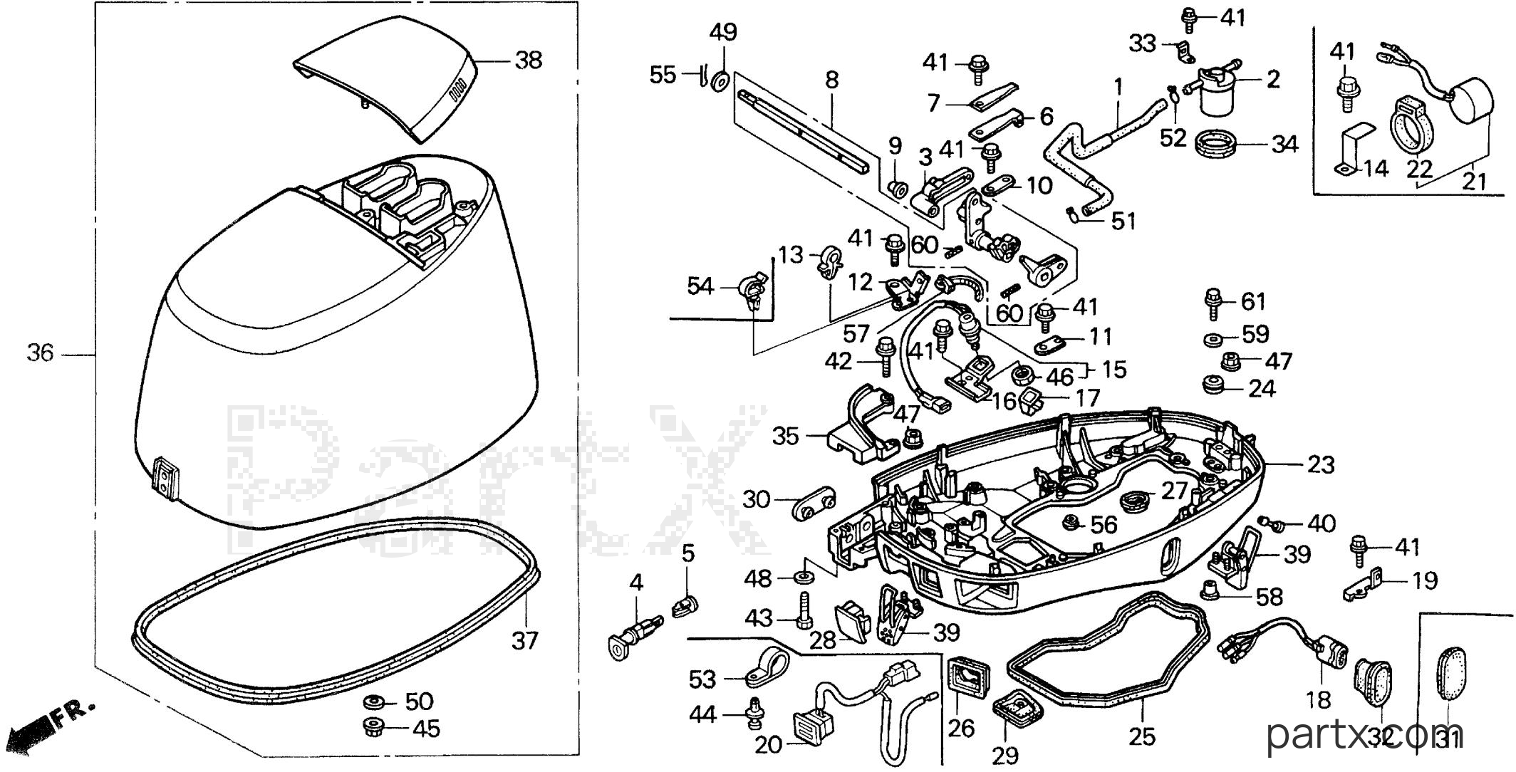 Honda BF50AW LHTA - ENGINE LOWER CASE