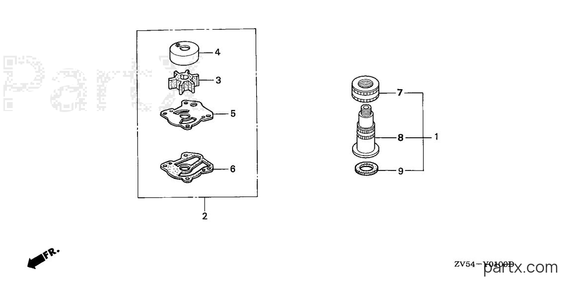 Honda BF40AX XRTA - PUMP IMPELLER KIT