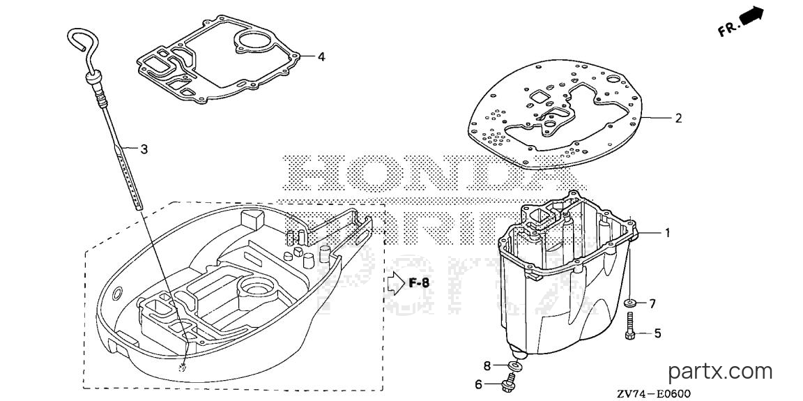 Honda BF30D5 LRGA - OIL PAN